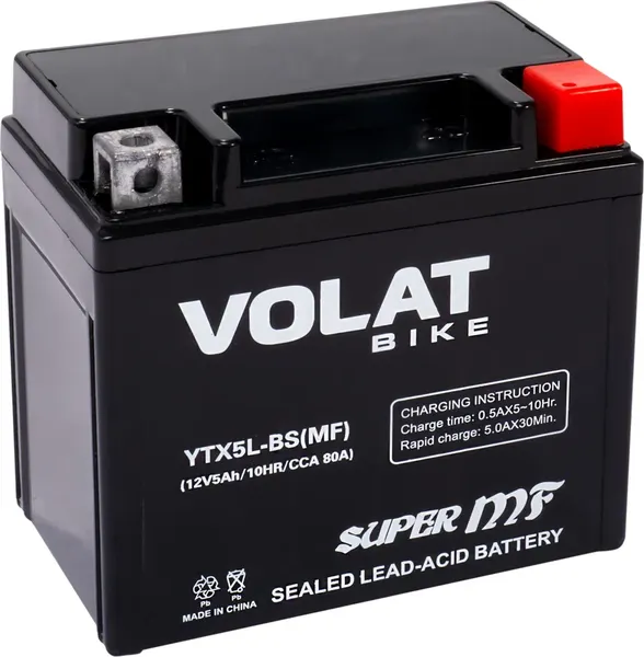 Изображение товара Мотоаккумулятор VOLAT YTX5L-BS MF R+ (5 А/ч)