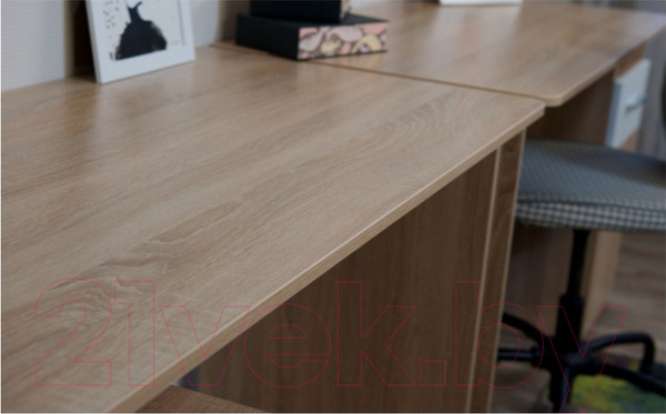 Изображение товара Письменный стол Империал Гарвард 1д1ящ 120 (дуб сонома/белый)