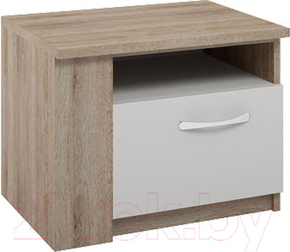 Изображение товара Прикроватная тумба MySTAR Вирджиния 100.1803 левый (дуб бонифаций/белый)
