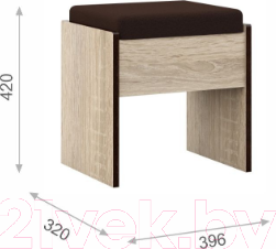 Изображение товара Банкетка Империал Эшли (венге/дуб сонома)