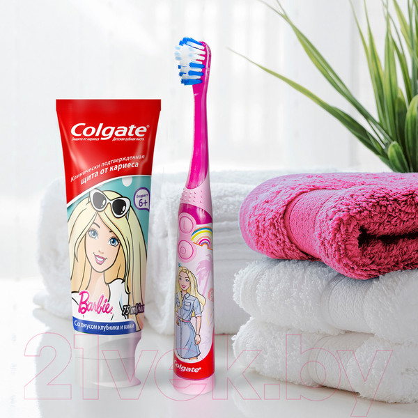 Изображение товара Детская электрическая зубная щетка Colgate Супермягкие щетинки (Barbie)