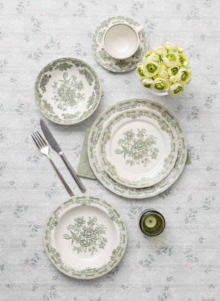 Изображение товара Салатник AksHome Blossom d15.8x6.8см (керамика/зеленый)