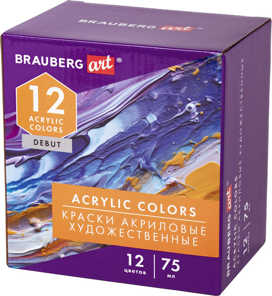 Изображение товара Акриловые краски Brauberg Art Debut / 192419 (12цв)