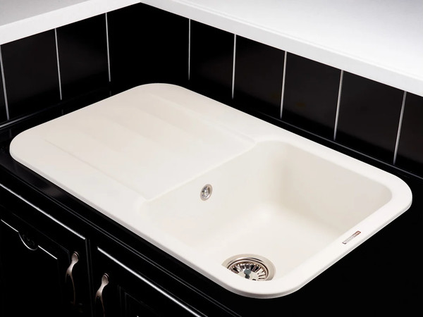 Изображение товара Мойка кухонная Kuppersberg Lira 1B1D White Alabaster