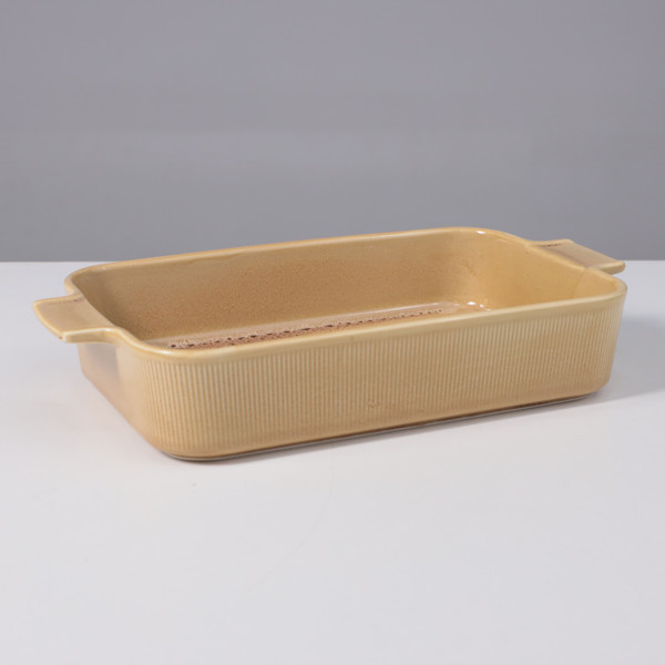 Изображение товара Форма для запекания AksHome Stria 22.5x36.2x7см (фарфор/пшеничный)