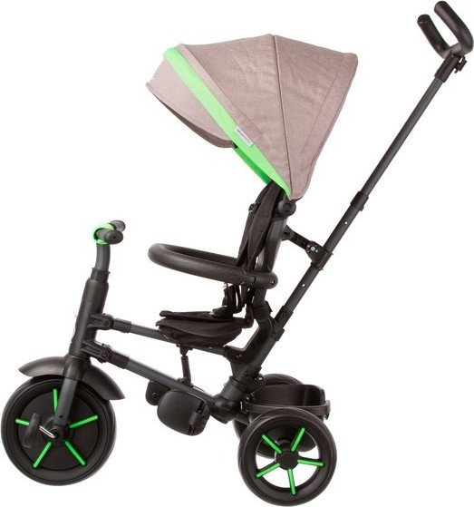 Изображение товара Трехколесный велосипед с ручкой QPlay Star1GG (серо-зеленый)