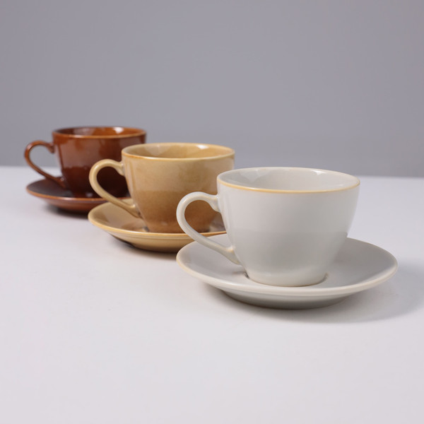 Изображение товара Чашка с блюдцем AksHome Opalus 200мл (фарфор/айвори)