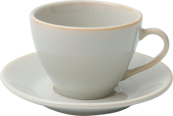 Изображение товара Чашка с блюдцем AksHome Opalus 200мл (фарфор/айвори)
