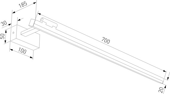 Изображение товара Подсветка для картин и зеркал Elektrostandard Acento 40155/LED (латунь)