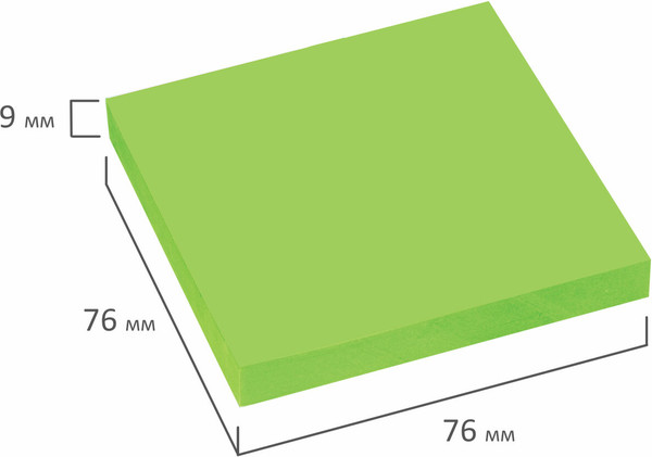 Изображение товара Блок для записей Staff 115585 (100л, неоновый зеленый)