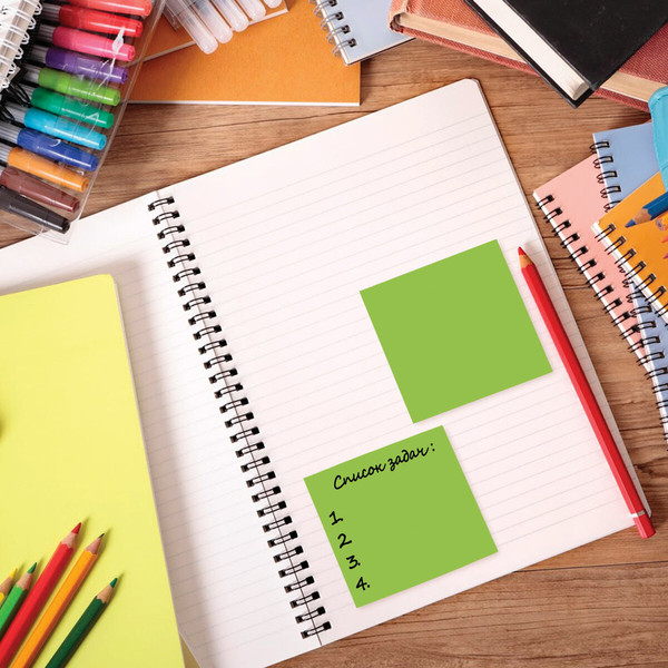 Изображение товара Блок для записей Staff 115585 (100л, неоновый зеленый)