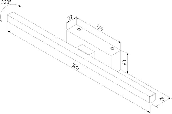 Изображение товара Подсветка для картин и зеркал Elektrostandard Rino 40157/LED (черный)