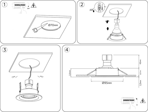 Изображение товара Точечный светильник Ambrella TN102742 BK (черный)