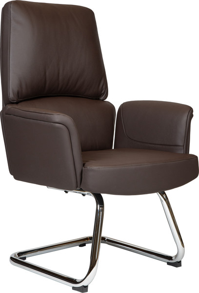 Изображение товара Стул офисный Norden Bonno CF / HD-2204-3 V CF (коричневая кожа/ алюминиевая база )