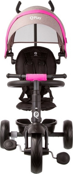 Изображение товара Трехколесный велосипед с ручкой QPlay Star1GV (серо-розовый)