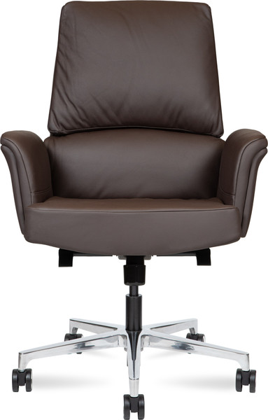 Изображение товара Кресло офисное Norden Bonno LB / HD-2204-3 L LB (коричневая кожа/алюминиевая база)