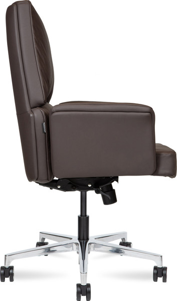 Изображение товара Кресло офисное Norden Bonno LB / HD-2204-3 L LB (коричневая кожа/алюминиевая база)