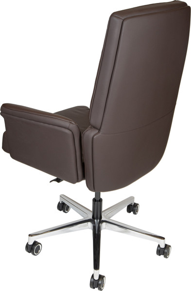 Изображение товара Кресло офисное Norden Bonno LB / HD-2204-3 L LB (коричневая кожа/алюминиевая база)