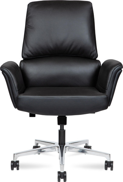 Изображение товара Кресло офисное Norden Bonno LB / HD-2204-1 L LB (черная кожа/алюминиевая база)