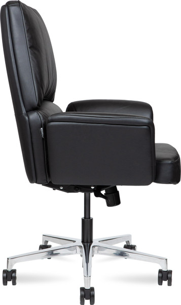 Изображение товара Кресло офисное Norden Bonno LB / HD-2204-1 L LB (черная кожа/алюминиевая база)