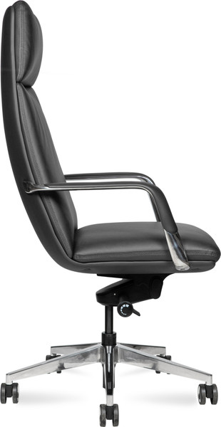 Изображение товара Кресло офисное Norden Neo / HD-2218-1 H (черная кожа/алюминиевая база)