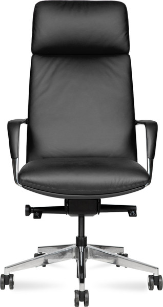 Изображение товара Кресло офисное Norden Neo / HD-2218-1 H (черная кожа/алюминиевая база)