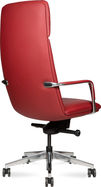 Изображение товара Кресло офисное Norden Neo / HD-2218-6 H (красная кожа/алюминиевая база)