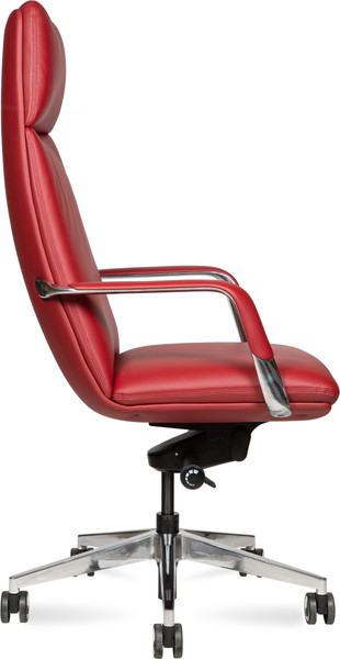 Изображение товара Кресло офисное Norden Neo / HD-2218-6 H (красная кожа/алюминиевая база)