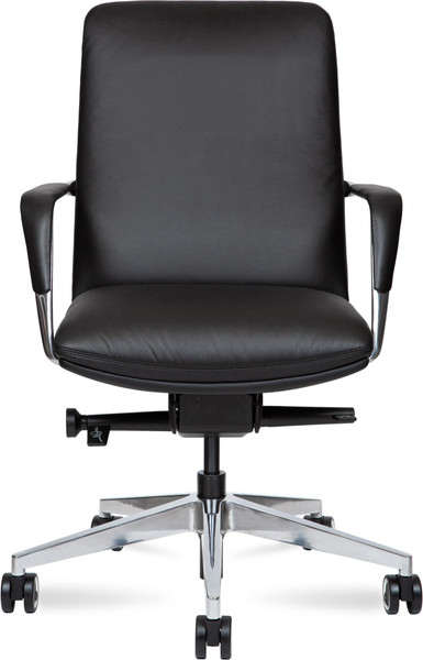 Изображение товара Кресло офисное Norden Neo LB / HD-2218-1 L LB (черная кожа/алюминиевая база)