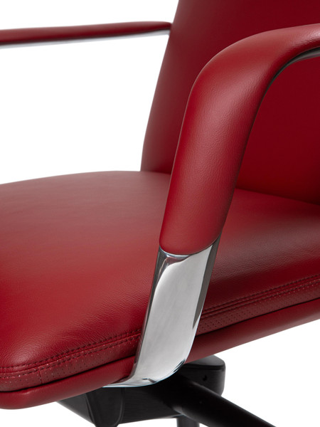 Изображение товара Кресло офисное Norden Neo LB / HD-2218-6 L LB (красная кожа/алюминиевая база)
