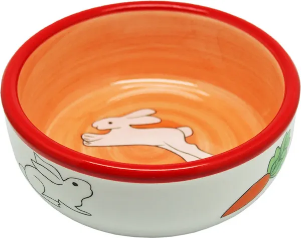 Изображение товара Миска для животных №1 Заяц и морковка (150мл)