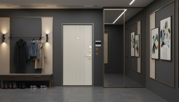 Изображение товара Входная дверь Промет Луара Люкс 96x205 (левая, оливия, с наличниками)