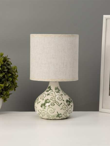 Изображение товара Прикроватная лампа BayerLux Цветочный узор / 10841043 (белый/зеленый)