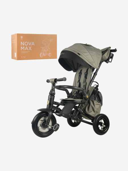Изображение товара Трехколесный велосипед с ручкой QPlay NovaPlus1O (оливковый)