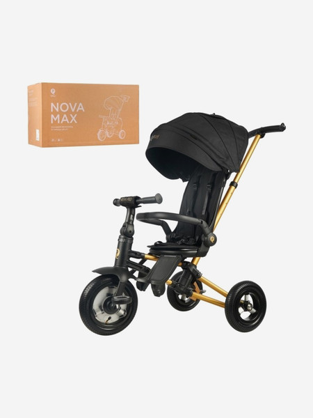 Изображение товара Трехколесный велосипед с ручкой QPlay Nova1GLD (черный)