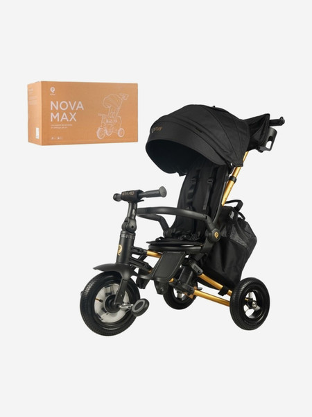 Изображение товара Трехколесный велосипед с ручкой QPlay NovaPlus1GLD (черный)