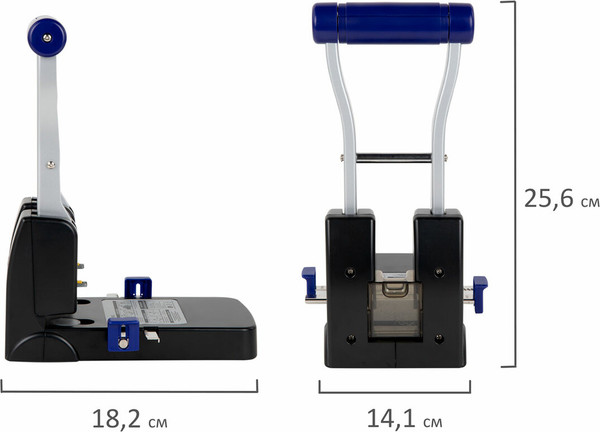 Изображение товара Дырокол Brauberg Extra Heavy Duty / 272721 (черный/синий)