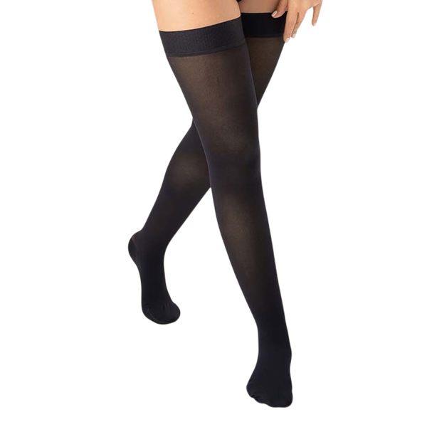 Изображение товара Чулки компрессионные Trives с закрытым носком 2кл / ТК.931 (р.5, черный, на широкое бедро)