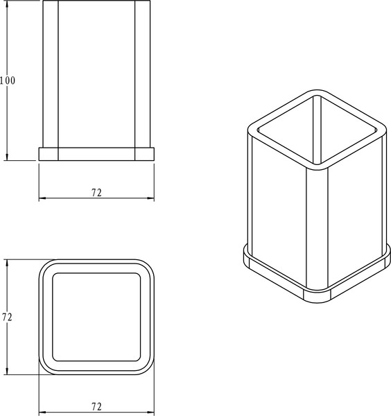 Изображение товара Набор аксессуаров для ванной и туалета Lauter 21BPO64C + 21BPO64A + 21BPO64E (3 предмета)