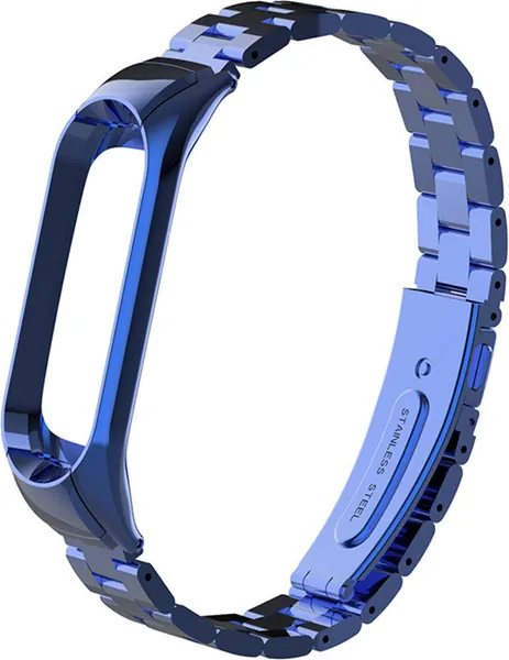 Изображение товара Ремешок для умных часов Bingo Stainless для Xiaomi Mi Band 3/4 (синий)
