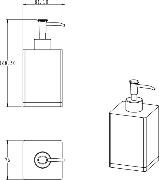 Изображение товара Набор аксессуаров для ванной и туалета Lauter 21BWO39C + 21BWO39A + 21BWO39F (3 предмета)
