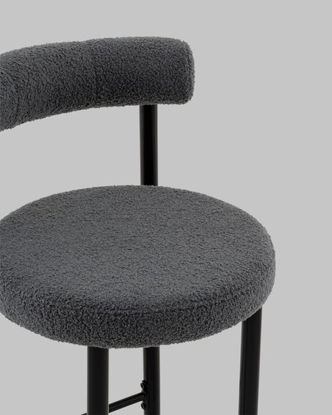 Изображение товара Стул барный Stool Group Флорео / vd-plb-floreo-fl-grey (букле темно-серый)