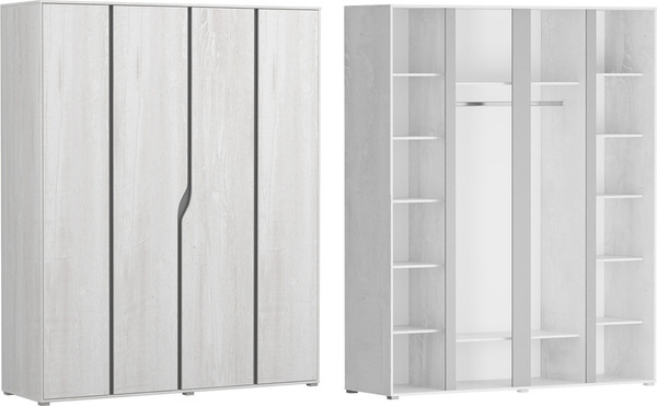 Изображение товара Шкаф Речицадрев Герда Р382.12 (сосна рокпорт лайт 543/титан)