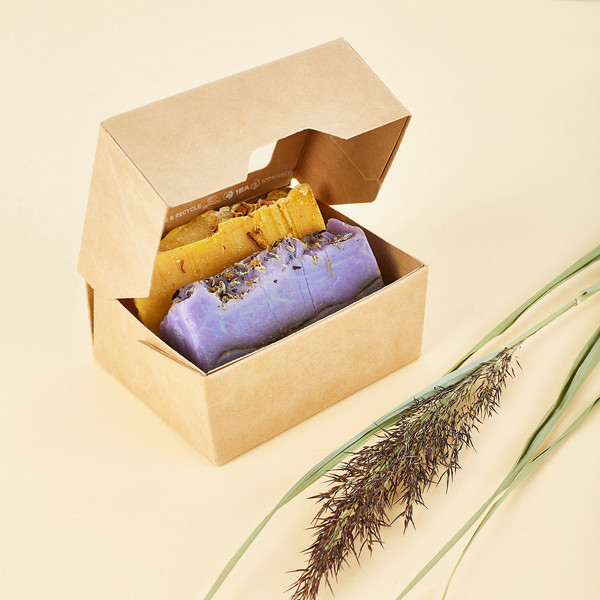 Изображение товара Набор коробок упаковочных для еды 1EA OneBox OB350/b (350мл, крафт)