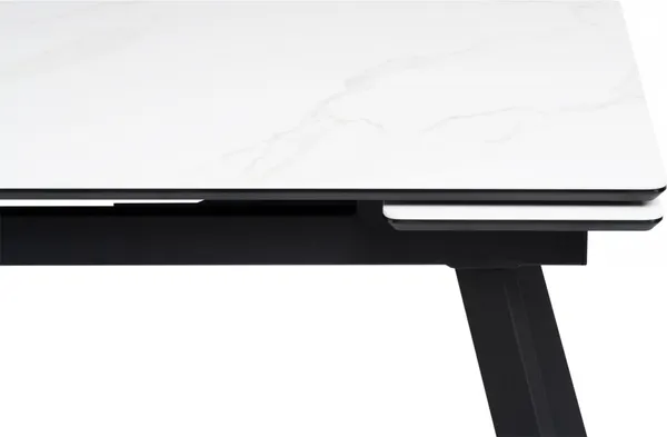 Изображение товара Обеденный стол Notta Норман 120-180х80 (snow alpin white/black)