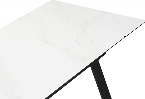 Изображение товара Обеденный стол Notta Норман 120-180х80 (snow alpin white/black)
