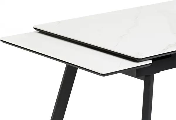 Изображение товара Обеденный стол Notta Норман 120-180х80 (snow alpin white/black)