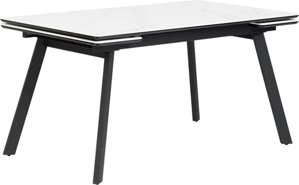 Изображение товара Обеденный стол Notta Норман 120-180х80 (snow alpin white/black)