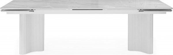 Изображение товара Обеденный стол Woodville Мален 240x110 (белый мрамор/белый)