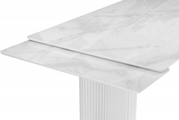 Изображение товара Обеденный стол Woodville Мален 240x110 (белый мрамор/белый)